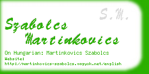 szabolcs martinkovics business card